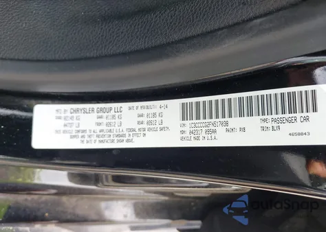 2015 Chrysler 200 C z USA, uszkodzony, nr VIN 1C3CCCCG2FN517038